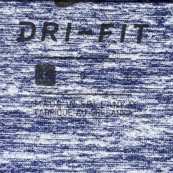 Nike Blue Zip Up Sweater with Heathered Texture - Picture 4 of 4